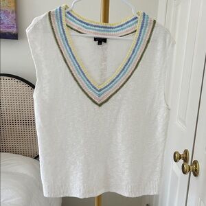 Talbots off-white sweater vest size S